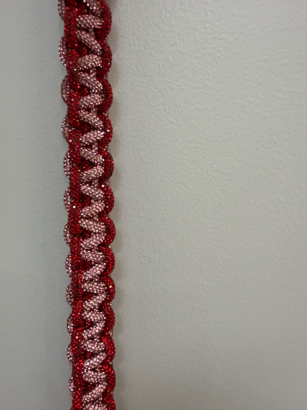 Sparkling Valentine Red & Pink woven  Rhinestone Strap!